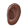 Emoji 👂🏿 Orecchio: Carnagione Scura su Samsung Experience 8.0.