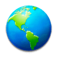 Émoji 🌎 Globe Tourné Sur Les Amériques sur Samsung Experience 8.0.