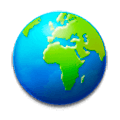 🌍 Emoji Globus mit Europa und Afrika Samsung Experience 8.0.