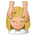 💆🏼 Emoji Persona Recibiendo Masaje: Tono De Piel Claro Medio en Samsung Experience 8.0.