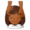 💆🏾 Emoji Person, die eine Kopfmassage bekommt: mitteldunkle Hautfarbe Samsung Experience 8.0.