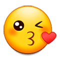 😘 Emoji Rosto Mandando Um Beijo na Samsung Experience 8.0.