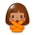 🙅🏽 Emoji Persona Haciendo El Gesto De «no»: Tono De Piel Medio en Samsung Experience 8.0.