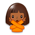 🙅🏾 Emoji Persona Haciendo El Gesto De «no»: Tono De Piel Oscuro Medio en Samsung Experience 8.0.