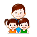 👨‍👧‍👦 Emoji Familie: Mann, Mädchen und Junge Samsung Experience 8.0.