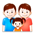 👨‍👨‍👧 Emoji Familia: Hombre, Hombre, Niña en Samsung Experience 8.0.