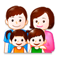 👨‍👩‍👧‍👦 Emoji Familie: Mann, Frau, Mädchen und Junge Samsung Experience 8.0.
