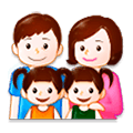 👨‍👩‍👧‍👧 Emoji Familie: Mann, Frau, Mädchen und Mädchen Samsung Experience 8.0.