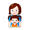 👩‍👧 Emoji Familie: Frau, Mädchen Samsung Experience 8.0.