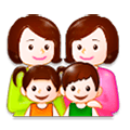 Émoji 👩‍👩‍👧‍👦 Famille : Femme, Femme, Fille Et Garçon sur Samsung Experience 8.0.