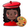 👩🏿‍🎨 Emoji Artista Mujer: Tono De Piel Oscuro en Samsung Experience 8.0.