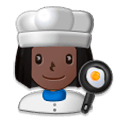 👩🏿‍🍳 Emoji Cozinheira: Pele Escura na Samsung Experience 8.0.