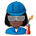 👩🏿‍🏭 Emoji Operária: Pele Escura na Samsung Experience 8.0.