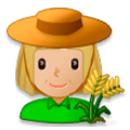 👩🏼‍🌾 Emoji Agricultora: Tono De Piel Claro Medio en Samsung Experience 8.0.