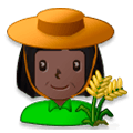 👩🏿‍🌾 Emoji Agricultora: Tono De Piel Oscuro en Samsung Experience 8.0.