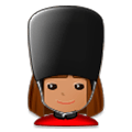 Emoji 💂🏽‍♀️ Guardia Donna: Carnagione Olivastra su Samsung Experience 8.0.