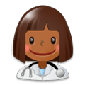 👩🏾‍⚕️ Emoji Profesional Sanitario Mujer: Tono De Piel Oscuro Medio en Samsung Experience 8.0.