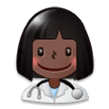 Emoji 👩🏿‍⚕️ Operatrice Sanitaria: Carnagione Scura su Samsung Experience 8.0.