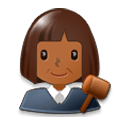 Emoji 👩🏾‍⚖️ Giudice Donna: Carnagione Abbastanza Scura su Samsung Experience 8.0.
