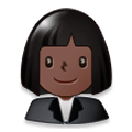 👩🏿‍💼 Emoji Oficinista Mujer: Tono De Piel Oscuro en Samsung Experience 8.0.