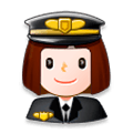 👩‍✈️ Emoji Piloto Mujer en Samsung Experience 8.0.