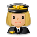 👩🏼‍✈️ Emoji Piloto Mujer: Tono De Piel Claro Medio en Samsung Experience 8.0.