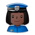 👮🏿‍♀️ Emoji Policial Mulher: Pele Escura na Samsung Experience 8.0.