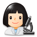 👩🏻‍🔬 Emoji Cientista Mulher: Pele Clara na Samsung Experience 8.0.