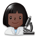 👩🏿‍🔬 Emoji Cientista Mulher: Pele Escura na Samsung Experience 8.0.