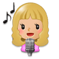 👩🏼‍🎤 Emoji Cantora: Pele Morena Clara na Samsung Experience 8.0.