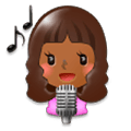 Émoji 👩🏾‍🎤 Chanteuse : Peau Mate sur Samsung Experience 8.0.