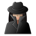 🕵🏻‍♀️ Emoji Detective Mujer: Tono De Piel Claro en Samsung Experience 8.0.