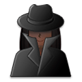 🕵🏿‍♀️ Emoji Detective Mujer: Tono De Piel Oscuro en Samsung Experience 8.0.