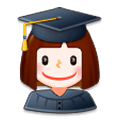 👩‍🎓 Emoji Estudiante Mujer en Samsung Experience 8.0.