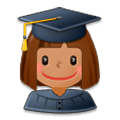 👩🏽‍🎓 Emoji Estudiante Mujer: Tono De Piel Medio en Samsung Experience 8.0.