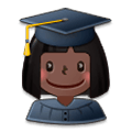 Emoji 👩🏿‍🎓 Studentessa: Carnagione Scura su Samsung Experience 8.0.