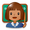 👩🏽‍🏫 Emoji Professora: Pele Morena na Samsung Experience 8.0.