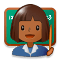 👩🏾‍🏫 Emoji Professora: Pele Morena Escura na Samsung Experience 8.0.
