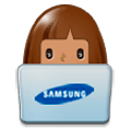 Émoji 👩🏽‍💻 Informaticienne : Peau Légèrement Mate sur Samsung Experience 8.0.