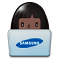 👩🏿‍💻 Emoji Tecnóloga: Pele Escura na Samsung Experience 8.0.