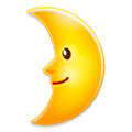 🌛 Emoji Luna De Cuarto Creciente Con Cara en Samsung Experience 8.0.