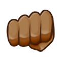 👊🏾 Emoji geballte Faust: mitteldunkle Hautfarbe Samsung Experience 8.0.