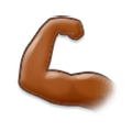 Emoji 💪🏾 Bicipite: Carnagione Abbastanza Scura su Samsung Experience 8.0.