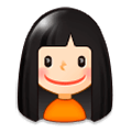 👧🏻 Emoji Niña: Tono De Piel Claro en Samsung Experience 8.0.