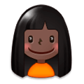 👧🏿 Emoji Niña: Tono De Piel Oscuro en Samsung Experience 8.0.