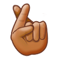 🤞🏽 Emoji Dedos Cruzados: Pele Morena na Samsung Experience 8.0.