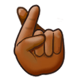 Emoji 🤞🏾 Dita Incrociate: Carnagione Abbastanza Scura su Samsung Experience 8.0.