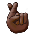 🤞🏿 Emoji Dedos Cruzados: Pele Escura na Samsung Experience 8.0.