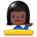 💁🏿 Emoji Infoschalter-Mitarbeiter(in): dunkle Hautfarbe Samsung Experience 8.0.