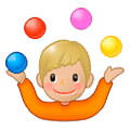 🤹🏼 Emoji Persona Haciendo Malabares: Tono De Piel Claro Medio en Samsung Experience 8.0.